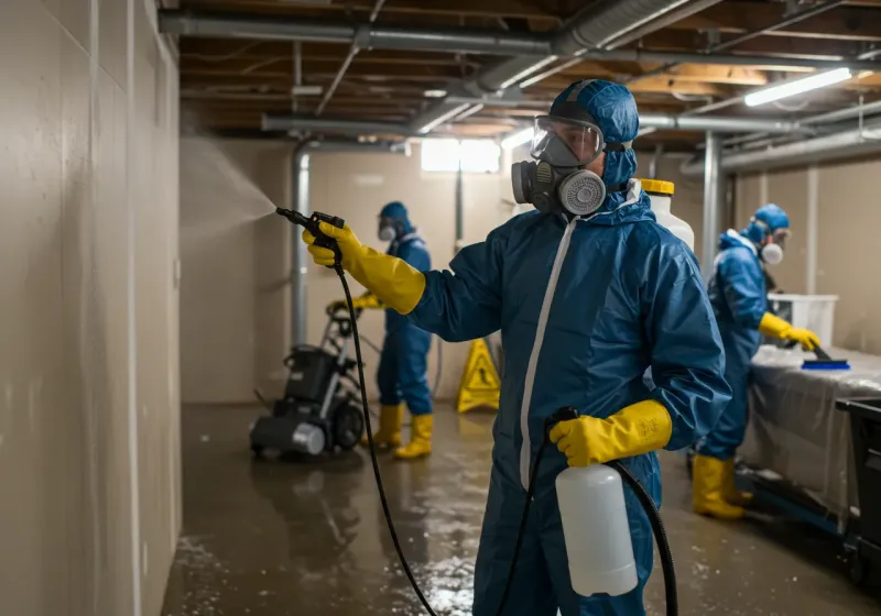 Basement Sanitization and Antimicrobial Treatment process in Clark County, IN